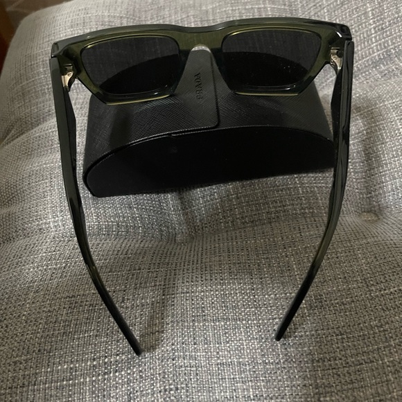 Authentic Prada Olive green Gloss Sunglasses with Matching Black Case - Picture 3 of 3
